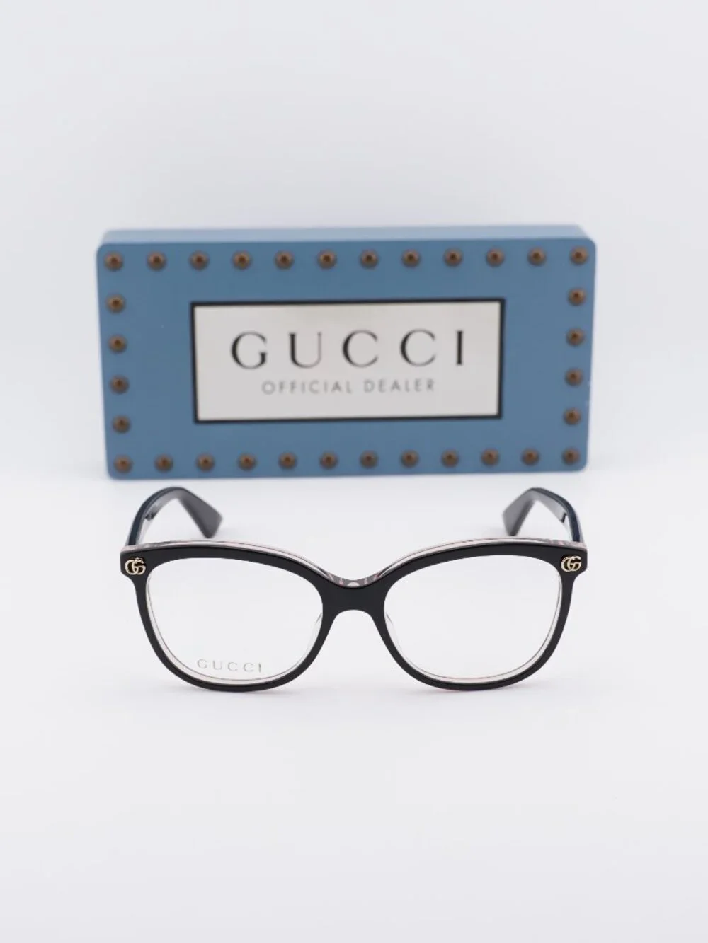 Gucci GG1816O 003 Cat Eye Eyeglasses - Black on Pink 51mm